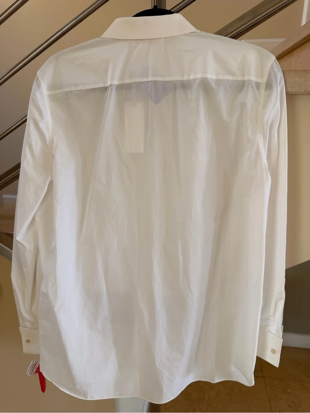 Tory Burch White Cotton Dress Shirt - Spread Collar